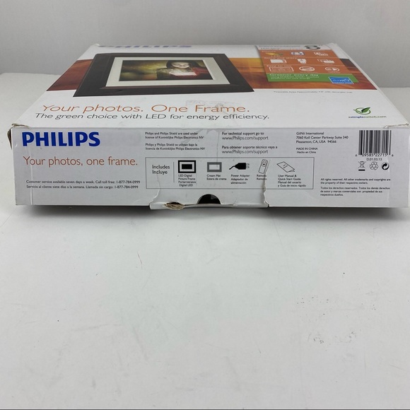 Phillips Home Essentials 8" Digital Photo Frame New Open Box brown - Picture 3 of 10